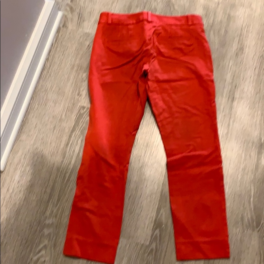Slim Cropped orange red Banana Republic pants
